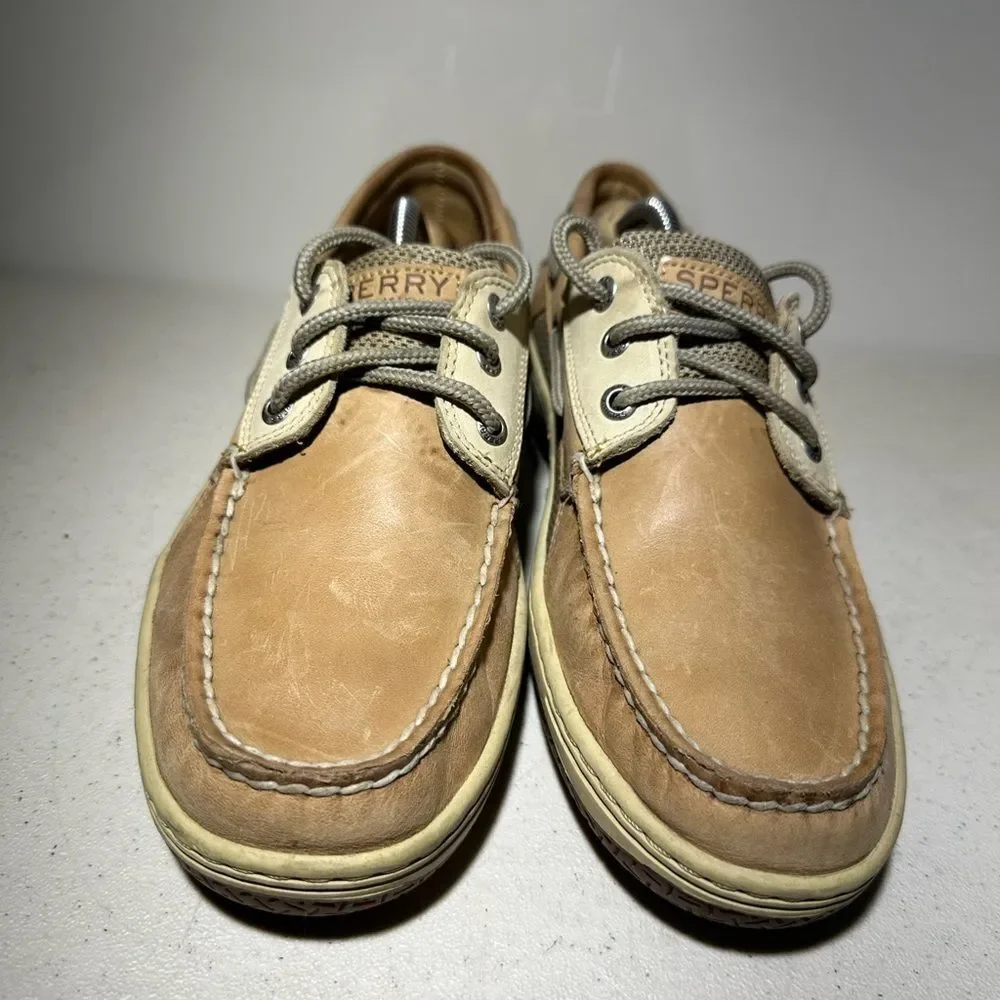 Sperry Top Sider Men’s Size 8,5M Billfish 3 Eye Boat Shoes Tan/Beige
